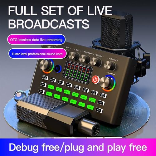 Audio Mixer with Bluetooth Accompaniment Live Sound with Effects and Voice Changer,for , ,Karaoke Podcast