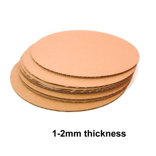 2mm Thickness 3Layer Circular Corrugated Cardboard for Creative Diy Handmade Handcraft Material Artwork Pad Pack of 20