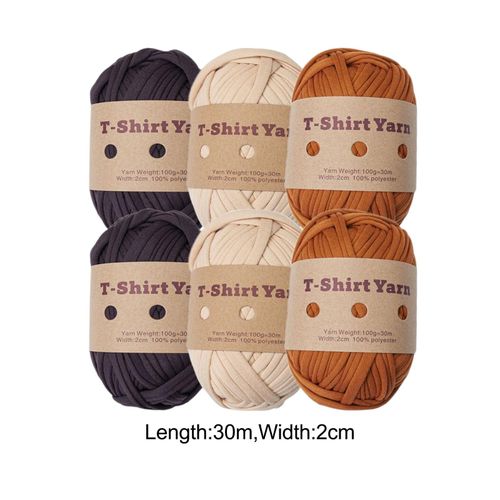 6x Knitting Yarn Set T-shirt Yarn Fabric Cloth Yarn Set A
