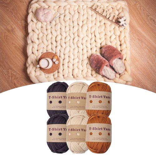 6x Knitting Yarn Set T-shirt Yarn Fabric Cloth Yarn Set A