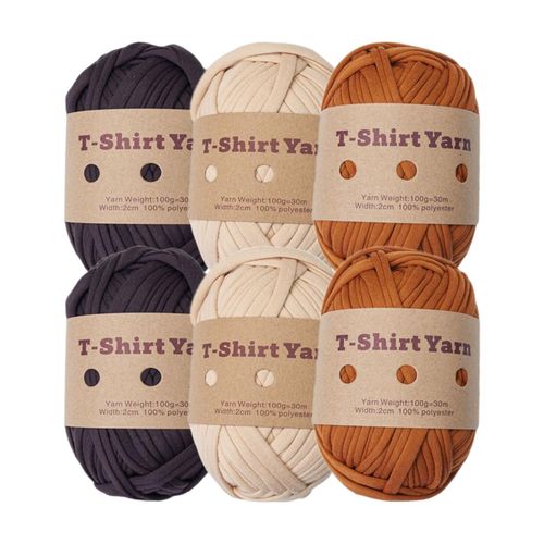 6x Knitting Yarn Set T-shirt Yarn Fabric Cloth Yarn Set A
