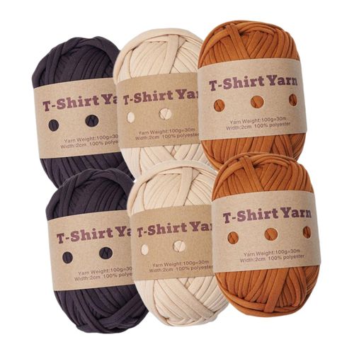 6x Knitting Yarn Set T-shirt Yarn Fabric Cloth Yarn Set A
