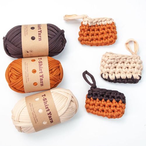 6x Knitting Yarn Set T-shirt Yarn Fabric Cloth Yarn Set A