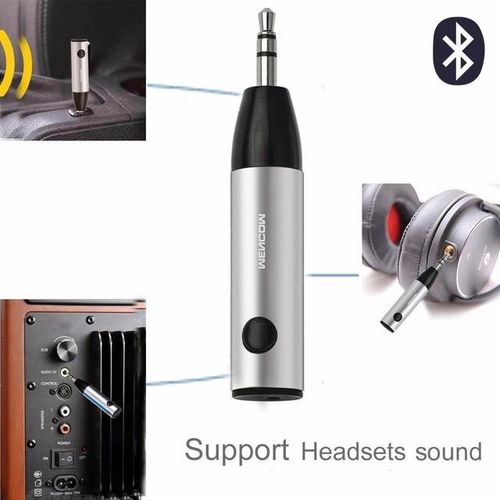 Mencom Bluetooth Receiver 3.5mm Mini Wireless Bluetooth Receiver Car Kit Hands Free Jack  Aux With Mic For Speaker Headphone