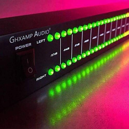 Professional  Dual 40 LED Spectrum Stage Home Amplifier Speaker Audio Stereo Level Indicator 57dB0dBWith Power Supply