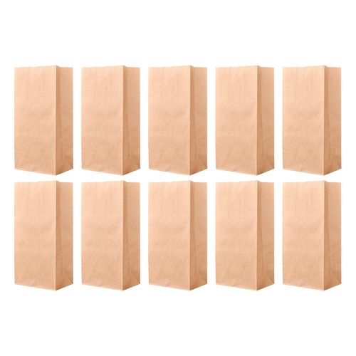 10Pcs Kraft Paper Bags Grocery Bags Brown For Crafts