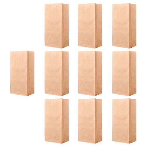 10Pcs Kraft Paper Bags Grocery Bags Brown For Crafts