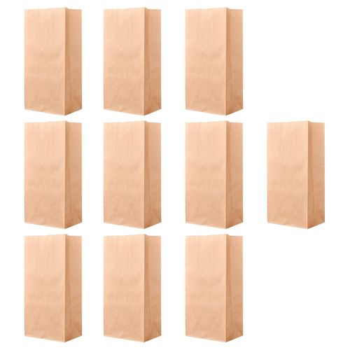 10Pcs Kraft Paper Bags Grocery Bags Brown For Crafts