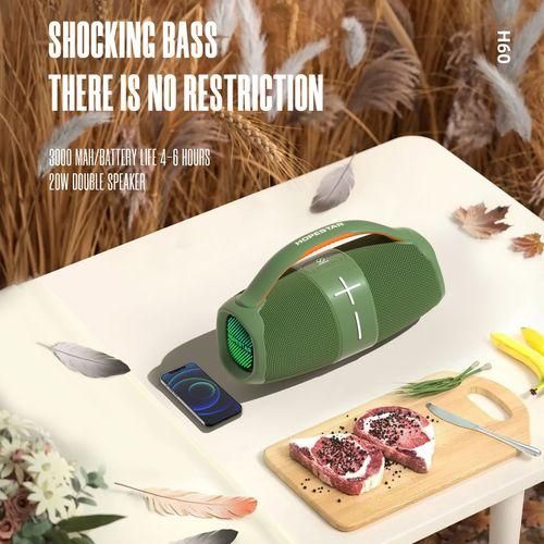 Hope Star H60 20W Outdoor Portable Waterproof Bluetooth SpeakerGrey