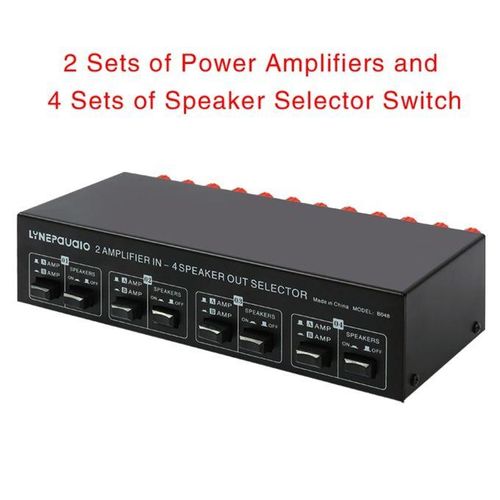 B048 2 In 4 Out Power Amplifier Speaker Switcher