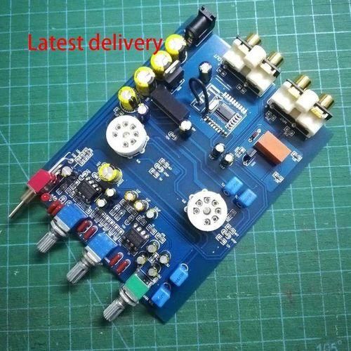 KYYSLB  NE5532 DC12V2A 4.2 Bluetooth HIFI Preamp 6J5 Home Audio Tube Amplifier Fever Bile Preamp Tone Board 470UF25V