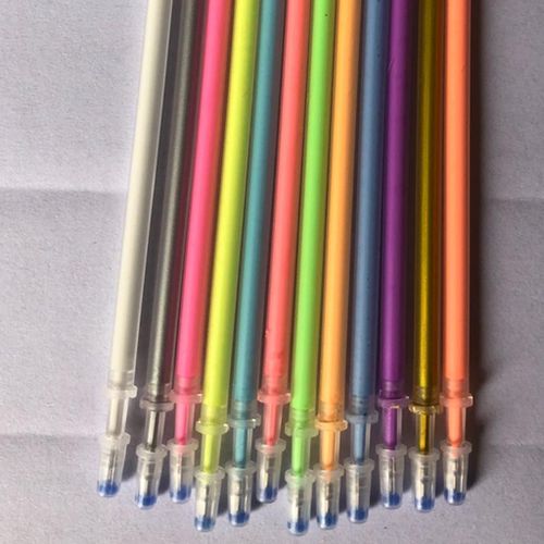 Gel Color Pens Refills, Colorful Gel Ink Glitter Pens