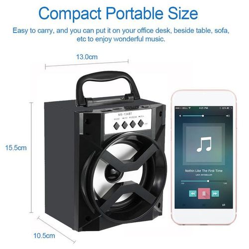 Multi-Functional Portable Bluetooth Speaker Big Drive Unit Bass Led Colorful Backlight Wireless Loudspeaker Support Tf Card Fm