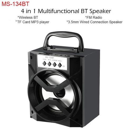 Multi-Functional Portable Bluetooth Speaker Big Drive Unit Bass Led Colorful Backlight Wireless Loudspeaker Support Tf Card Fm
