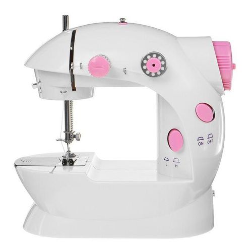Desktop Electric Sewing Machine 12 Stitches Household Tailor 2 Speed Foot Pedal Pink