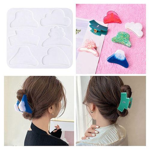Silicone Hair Clip Mold Hairpin Mould Resin Casting Jewellery DIY 1pc