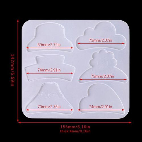 Silicone Hair Clip Mold Hairpin Mould Resin Casting Jewellery DIY 1pc