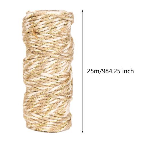 Twine Rope Multifunction Gift Box Decor Braided White Wood