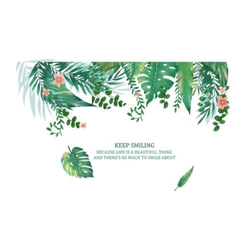 2x PVC Wallpapers Tropical Green  Stickers Self