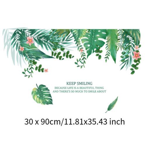 2x PVC Wallpapers Tropical Green  Stickers Self