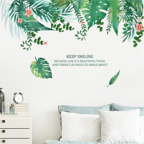 2x PVC Wallpapers Tropical Green  Stickers Self