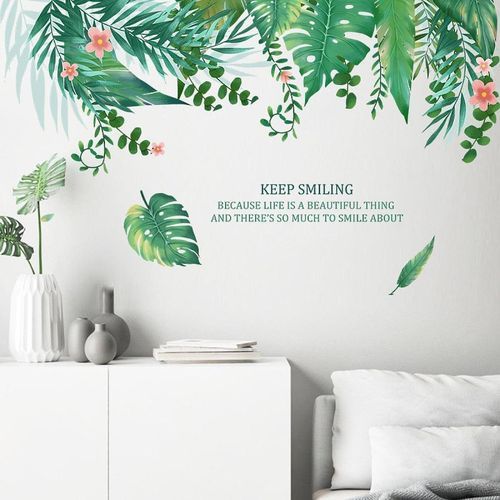 2x PVC Wallpapers Tropical Green  Stickers Self