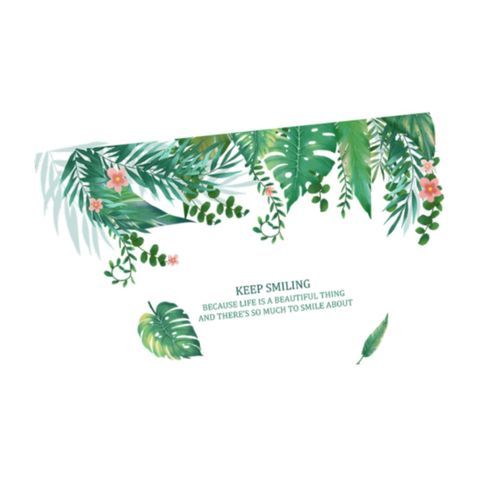 2x PVC Wallpapers Tropical Green  Stickers Self