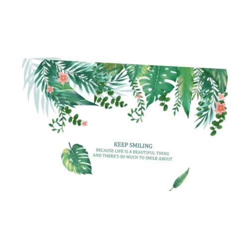 2x PVC Wallpapers Tropical Green  Stickers Self