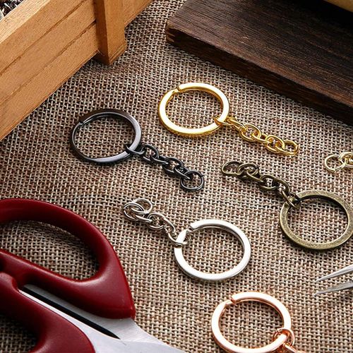2500Pieces Keyring Blanks Key Chains Keychain Findings Split Silver