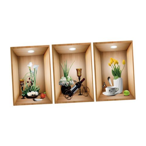 3x Wall Sticker Decorative Wall Mural Removable Wall Decal