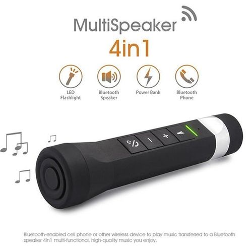 4 In 1 Multispeaker Outdoor Wireless Bluetooth Speaker Flashlight Torch Power Bank Support Tf Fm