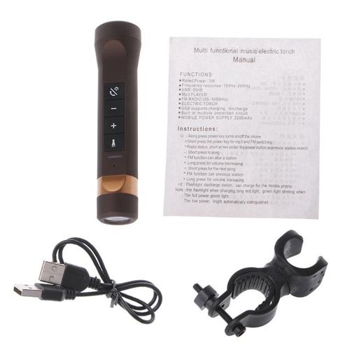 4 In 1 Multispeaker Outdoor Wireless Bluetooth Speaker Flashlight Torch Power Bank Support Tf Fm