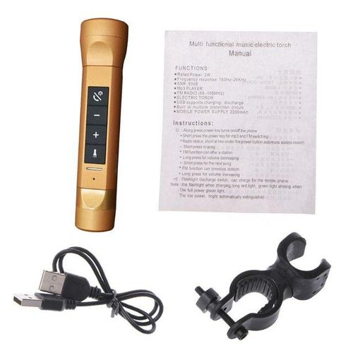 4 In 1 Multispeaker Outdoor Wireless Bluetooth Speaker Flashlight Torch Power Bank Support Tf Fm
