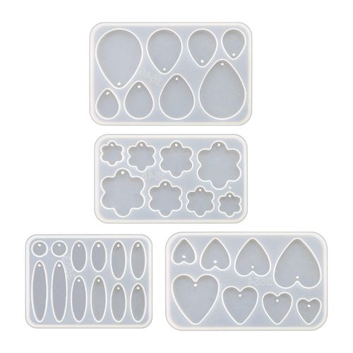 Earrings Pendants Mould Resin Casting Flexible Easy