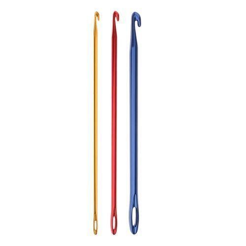 6mm Blue Afghan Tunisian Aluminium Crochet Hook Set Knitting 6 Mm Blue