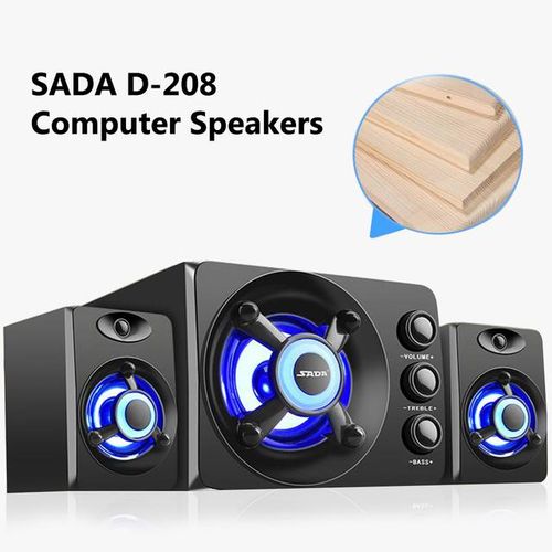 Sada Speaker For Home 3 In 1 Combination Wired Speaker Portable Music Player Subwoofer Usb Powered Set 3.5mm Stereo Jack Speaker