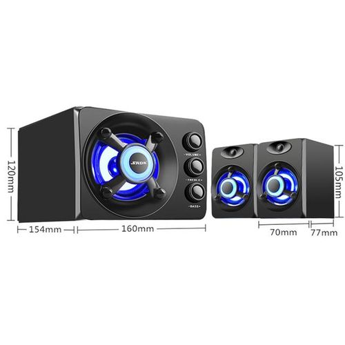 Sada Speaker For Home 3 In 1 Combination Wired Speaker Portable Music Player Subwoofer Usb Powered Set 3.5mm Stereo Jack Speaker