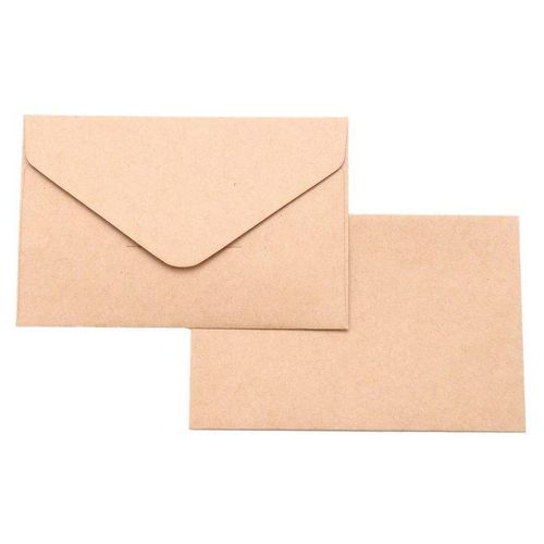 20PCS Classical Kraft Blank Mini Paper Window Envelopes Wedd