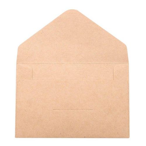 20PCS Classical Kraft Blank Mini Paper Window Envelopes Wedd