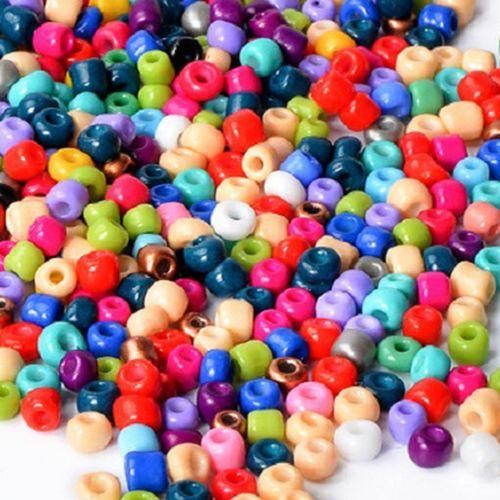 4000pcs Glass  Beads 3mm Mini Small DIY Bulk Letter Love Heart Beads