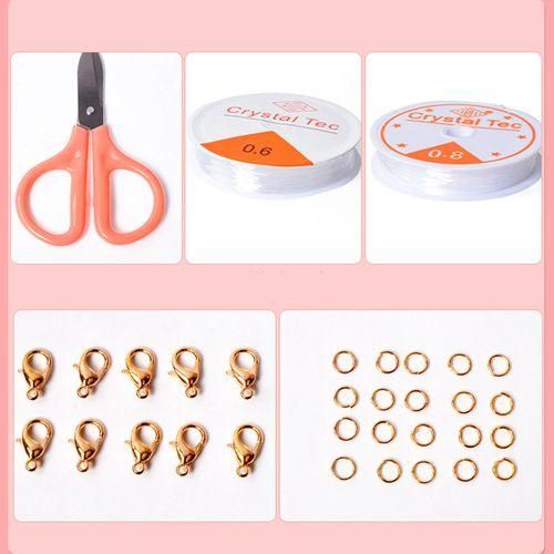 4000pcs Glass  Beads 3mm Mini Small DIY Bulk Letter Love Heart Beads