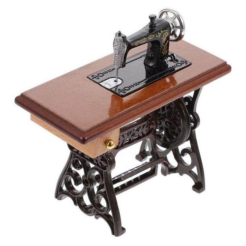 Sewing Machine Miniature Toy Furniture Mini Vintage 12 Scale Accessories Tailor House Model Decoration Decor Retro Gifts