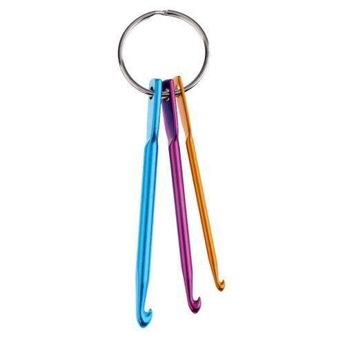 2 Set Mini Aluminum Crochet Hook Knitting Knit  Weave Yarn Home