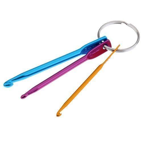 2 Set Mini Aluminum Crochet Hook Knitting Knit  Weave Yarn Home