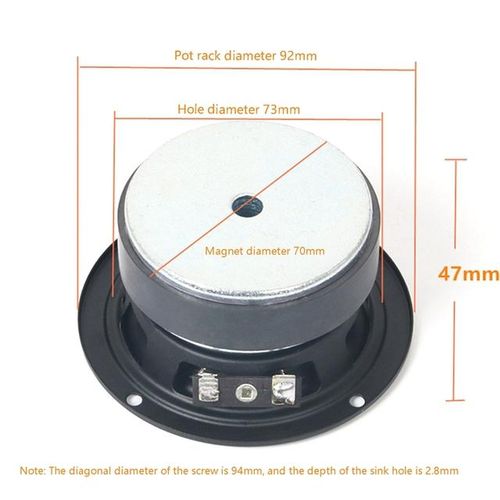 3 Inch Full Range Speaker Audio Speaker 4 Ohm 30w Hifi Speaker Stereo Mid-Bass Speaker Diy Home Amplifier Speaker