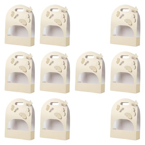 10Pcs 3D Butterfly Flower Box For Valentine's Creamy