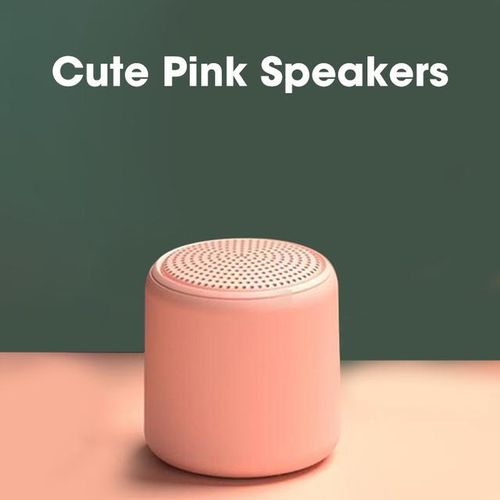 Mini Pink Speakers Bluetooth Column Stereo Sound Box Dual Connection Portable Outdoor Speaker Loudspeaker Wireless Music Player