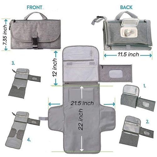 Changing Pad for Baby Diaper Bag and Travel Changing Station Foldable Baby Diaper Changing Pad Waterproof Newborn Diaper Pad