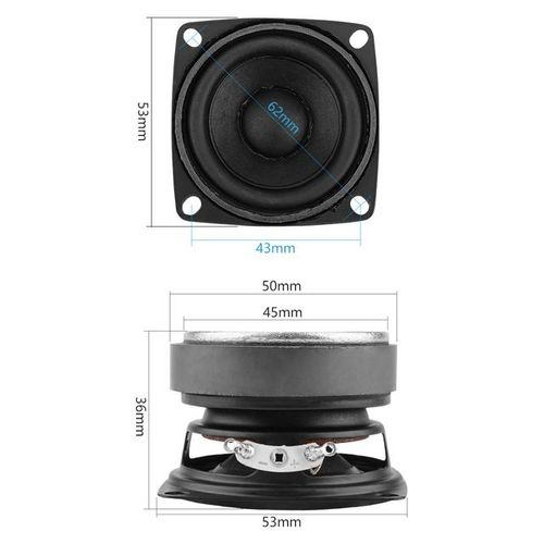Aiyima 2 Inch 2pcs 53mm Mini Portable Audio Speaker 4 Ohm 15w Full Range Music Stereo Loudspeaker For Home Theater Amplifier Diy