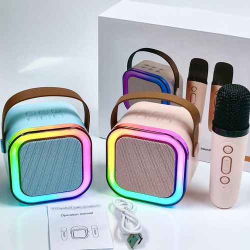 Bluetooth Audio 2 Microphone Sound Outdoor Speaker Singing Small Voice Party Party Singing Microphone